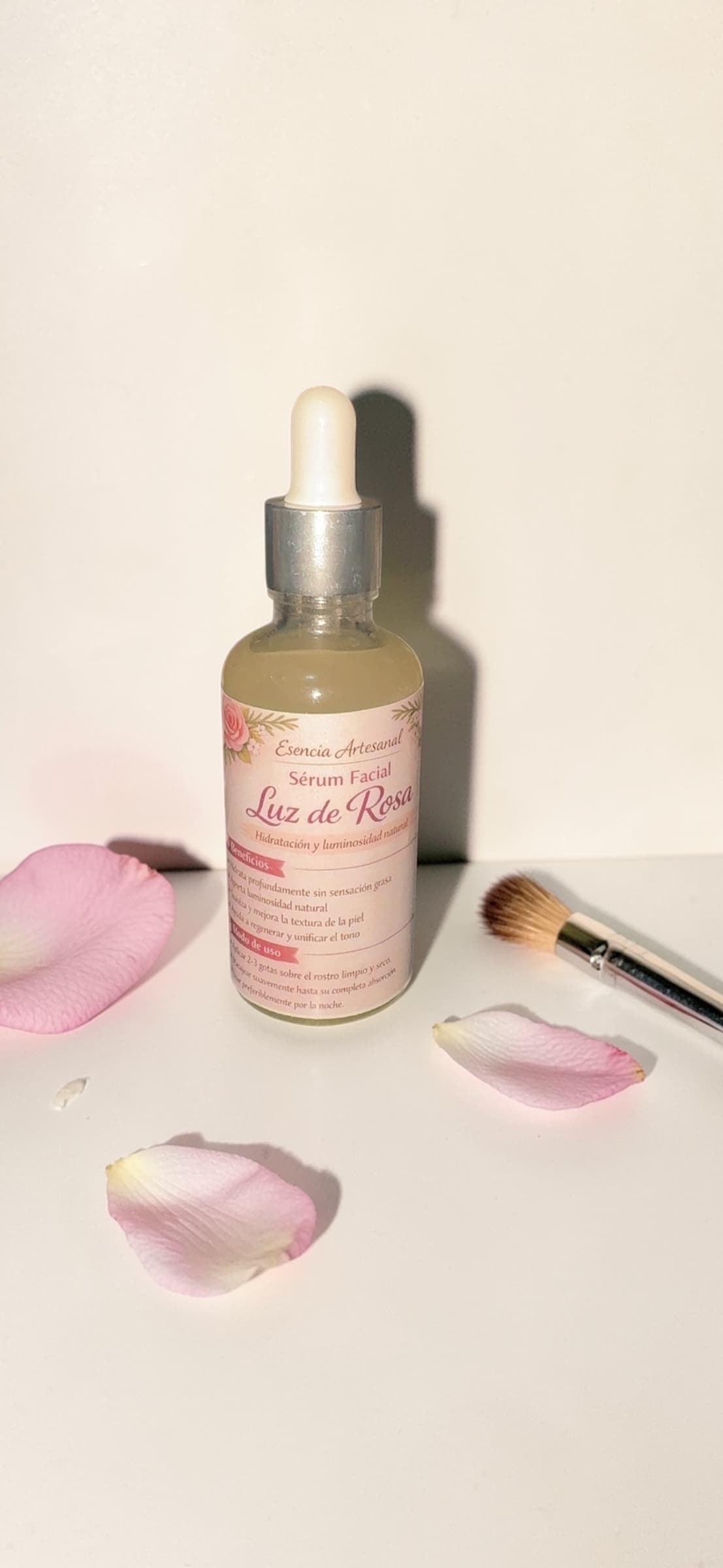 Sérum facial luz de rosa