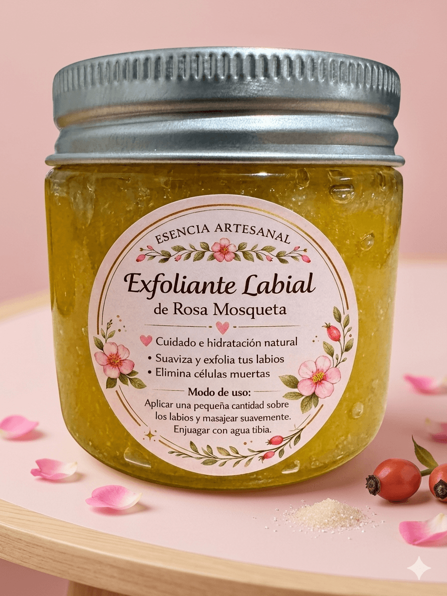 Exfoliante labial de Rosa Mosqueta